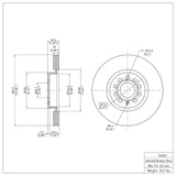 Dynamic Friction 2006-2018 Volkswagen GTI Front Brake Rotor (312x25 Vented) by Dynamic Friction Company 600-74053
