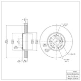Dynamic Friction 1992-2010 Lexus GS400 Front Brake Rotor (296x32 Vented) by Dynamic Friction Company 600-75005
