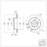 Dynamic Friction 2001-2006 Lexus LS430 Rear Brake Rotor (310x16 Vented) by Dynamic Friction Company 600-75010
