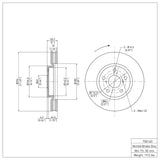 Dynamic Friction 2006-2015 Lexus IS250 Left Front Brake Rotor (296x32 Vented) by Dynamic Friction Company 600-75014D