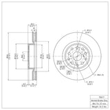Dynamic Friction 2007-2023 Lexus LS460 Front Brake Rotor (335x30 Vented) by Dynamic Friction Company 600-75017
