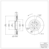 Dynamic Friction 2009-2011 Lexus GS450H Left Front Brake Rotor (334x30 Vented) by Dynamic Friction Company 600-75027D