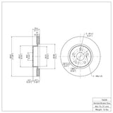 Dynamic Friction 1986-1992 Toyota Supra Front Brake Rotor (302x22 Vented) by Dynamic Friction Company 600-76028