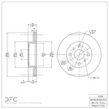Dynamic Friction 1988-1992 Geo Prizm Front Brake Rotor (238x18 Vented) by Dynamic Friction Company 600-76034