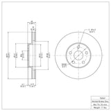 Dynamic Friction 1987-1991 Lexus ES250 Front Brake Rotor (277x25 Vented) by Dynamic Friction Company 600-76042