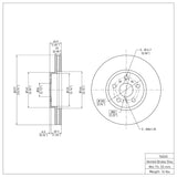 Dynamic Friction 1990-1993 Toyota Celica Front Brake Rotor (277x25 Vented) by Dynamic Friction Company 600-76045