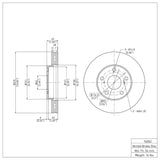 Dynamic Friction 1992-2006 Lexus ES300 Front Brake Rotor (275x28 Vented) by Dynamic Friction Company 600-76052