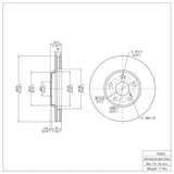 Dynamic Friction 1999-2007 Lexus ES300 Front Brake Rotor (296x28 Vented) by Dynamic Friction Company 600-76055