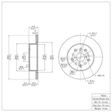 Dynamic Friction 1993-1998 Toyota Supra Rear Brake Rotor (324x16 Vented) by Dynamic Friction Company 600-76064