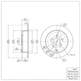 Dynamic Friction 2000-2010 Pontiac Vibe Rear Brake Rotor (269x9 Solid) by Dynamic Friction Company 600-76069