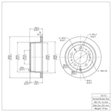 Dynamic Friction 1998-2007 Lexus LX470 Rear Brake Rotor (329.5x18 Vented) by Dynamic Friction Company 600-76113