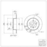 Dynamic Friction 1999-2003 Lexus RX300 Rear Brake Rotor (288x10 Solid) by Dynamic Friction Company 600-76114