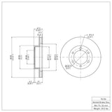 Dynamic Friction 2003-2009 Lexus GX470 Front Brake Rotor (338x27.5 Vented) by Dynamic Friction Company 600-76126