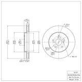 Dynamic Friction 2004-2009 Lexus RX330 Front Brake Rotor (319x28 Vented) by Dynamic Friction Company 600-76129