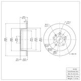 Dynamic Friction 2004-2009 Lexus RX350 Rear Brake Rotor (288x10 Solid) by Dynamic Friction Company 600-76130