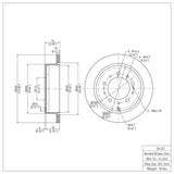 Dynamic Friction 2007-2022 Lexus LX570 Rear Brake Rotor (345x18 Vented) by Dynamic Friction Company 600-76137