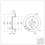 Dynamic Friction 2010-2020 Lexus RX450h Rear Brake Rotor (309x10 Solid) by Dynamic Friction Company 600-76141