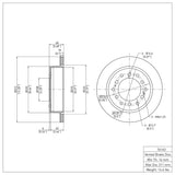 Dynamic Friction 2010-2024 Lexus GX460 Rear Brake Rotor (312x18 Vented) by Dynamic Friction Company 600-76143