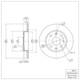 Dynamic Friction 1990-1993 Mazda Miata Rear Brake Rotor (231x9 Solid) by Dynamic Friction Company 600-80023