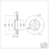 Dynamic Friction 1994-2002 Mazda Miata Front Brake Rotor (255x20 Vented) by Dynamic Friction Company 600-80030