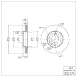 Dynamic Friction 2003-2005 Mazda 6 Front Brake Rotor (282x25 Vented) by Dynamic Friction Company 600-80038
