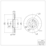 Dynamic Friction 2004-2011 Mazda RX-8 Front Brake Rotor (323x24 Vented) by Dynamic Friction Company 600-80043