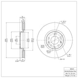 Dynamic Friction 2006-2007 Mazda 6 Front Brake Rotor (320x25 Vented) by Dynamic Friction Company 600-80045