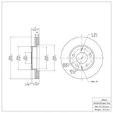 Dynamic Friction 1995-2006 Mazda MPV Front Brake Rotor (274x28 Vented) by Dynamic Friction Company 600-80062