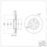 Dynamic Friction 2004-2015 Mazda 3 Front Brake Rotor (300x25 Vented) by Dynamic Friction Company 600-80065