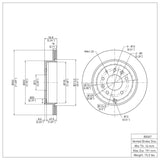 Dynamic Friction 2007-2012 Ford Edge Rear Brake Rotor (302x18 Vented) by Dynamic Friction Company 600-80067