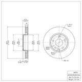 Dynamic Friction 2016-2025 Mazda 6 Front Brake Rotor (297x28 Vented) by Dynamic Friction Company 600-80076