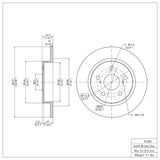 Dynamic Friction 2011-2016 Scion TC Rear Brake Rotor (279x10 Solid) by Dynamic Friction Company 600-91000