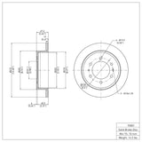 Dynamic Friction 2006-2010 Hummer H3T Rear Brake Rotor (312x12 Solid) by Dynamic Friction Company 600-93001