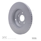 Dynamic Friction 2018-2023 Genesis G70 Rear GeoSPEC Coated Rotor (330x22 Vented) by Dynamic Friction Company 604-03056