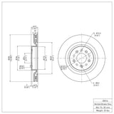 Dynamic Friction 2000-2006 Jaguar XJR Front GeoSPEC Coated Rotor (355x32 Vented) by Dynamic Friction Company 604-20016