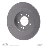Dynamic Friction 2017-2023 Hyundai Kona EV Rear GeoSPEC Coated Rotor (300x10 Solid) by Dynamic Friction Company 604-21036