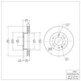Dynamic Friction 2006-2025 American Coach Patriot Front GeoSPEC Coated Rotor (300x28 Vented) by Dynamic Friction Company 604-40043