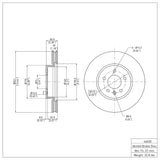 Dynamic Friction 2013-2025 Cadillac CT4 Front GeoSPEC Coated Rotor (321x30 Vented) by Dynamic Friction Company 604-46035