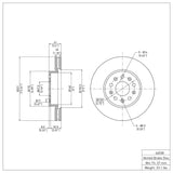 Dynamic Friction 2014-2020 Cadillac CTS Front GeoSPEC Coated Rotor (321x30 Vented) by Dynamic Friction Company 604-46038