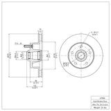 Dynamic Friction 1967-1974 Buick Special Front GeoSPEC Coated Rotor (279x26.3 Vented)