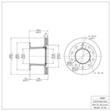 Dynamic Friction 2006-2012 Workhorse W42 (942000-2014500lb GVW) Rear GeoSPEC Coated Rotor (300x28 Vented) by Dynamic Friction Company 604-48089