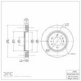 Dynamic Friction 2007-2021 Ford Expedition Front GeoSPEC Coated Rotor (350x34 Vented) by Dynamic Friction Company 604-54204