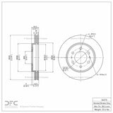 Dynamic Friction 2009 Ford F-150 RWD Front GeoSPEC Coated Rotor (330x30 Vented) by Dynamic Friction Company 604-54215