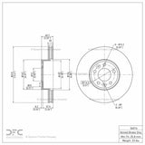 Dynamic Friction 1998-2002 Ford Crown Victoria Front GeoSPEC Coated Rotor (315x27.88 Vented) by Dynamic Friction Company 604-56016