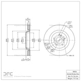 Dynamic Friction 2014-2020 Acura MDX Front GeoSPEC Coated Rotor (320x28 Vented) by Dynamic Friction Company 604-58026