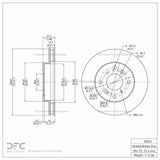 Dynamic Friction 1998-2002 Acura CL Front GeoSPEC Coated Rotor (260x23 Vented) by Dynamic Friction Company 604-59023