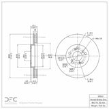 Dynamic Friction 1999-2014 Acura CL Front GeoSPEC Coated Rotor (300x28 Vented) by Dynamic Friction Company 604-59043