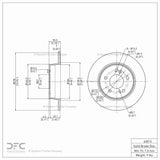 Dynamic Friction 1984-1995 Mercedes-Benz E300 Front GeoSPEC Coated Rotor (284x22 Vented)