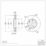 Dynamic Friction 1990-1998 Mercedes-Benz SL320 Front GeoSPEC Coated Rotor (300x28 Vented) by Dynamic Friction Company 604-63019