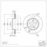 Dynamic Friction 1998-2009 Chrysler Crossfire Rear GeoSPEC Coated Rotor (300x22 Vented) by Dynamic Friction Company 604-63040